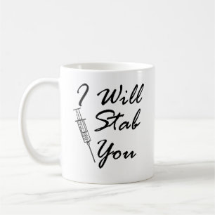 Jag kommer att stryka dig Lönsamma injektionsoff Kaffemugg