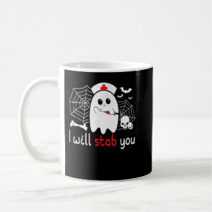 Jag kommer att stryka er Boo Ghost Nurse Funny Hal Kaffemugg