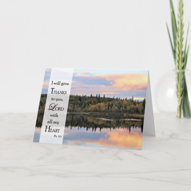 Jag kommer att tacka er, Lord - Blank Card Tack Kort (Framsida)