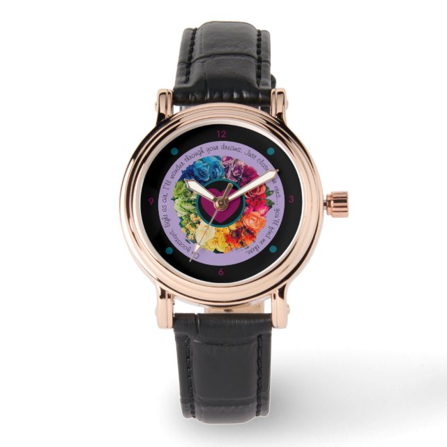 Jag kommer att vara där Blommigt Watch Armbandsur (Framsida)