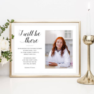Jag kommer att vara där Foto Memorial Seat Baby Sh Poster