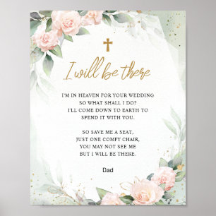 Jag kommer att vara där Rosa Flowers Memorial Bröl Poster