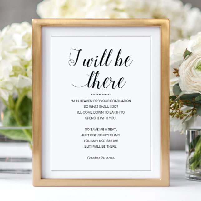 Jag kommer att vara där som minnesordförande Stude Poster (Skapare uppladdad)