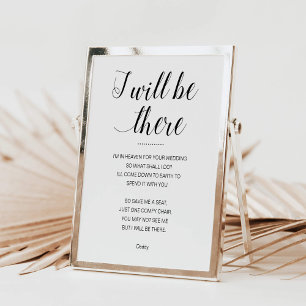 Jag kommer att vara där Spara mig ett säte i Bröll Poster