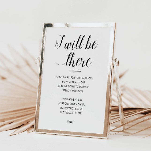 Jag kommer att vara där Spara mig ett säte i Bröll Poster (Skapare uppladdad)