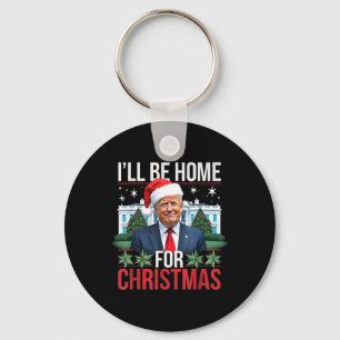 Jag kommer att vara hemma för julklapp nyckelring
