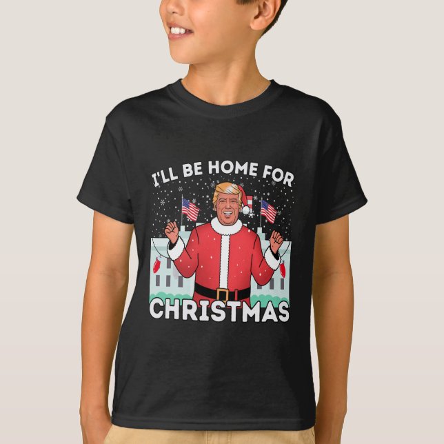 Jag kommer att vara hemma och vara hemma och stött t shirt (Framsida)