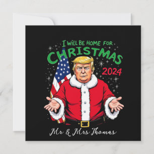 Jag kommer att vara hemma till jul 2024 Firande Inbjudningar