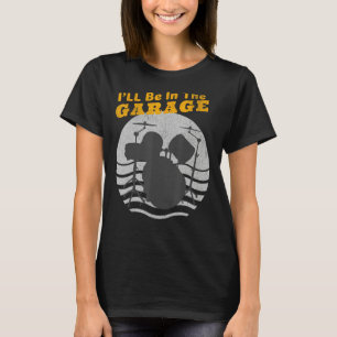 Jag kommer att vara i garagetrummet Retro Sunset T Shirt