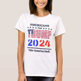 Jag kommer att vara kvinna, bak Donald Trump 2024  T Shirt