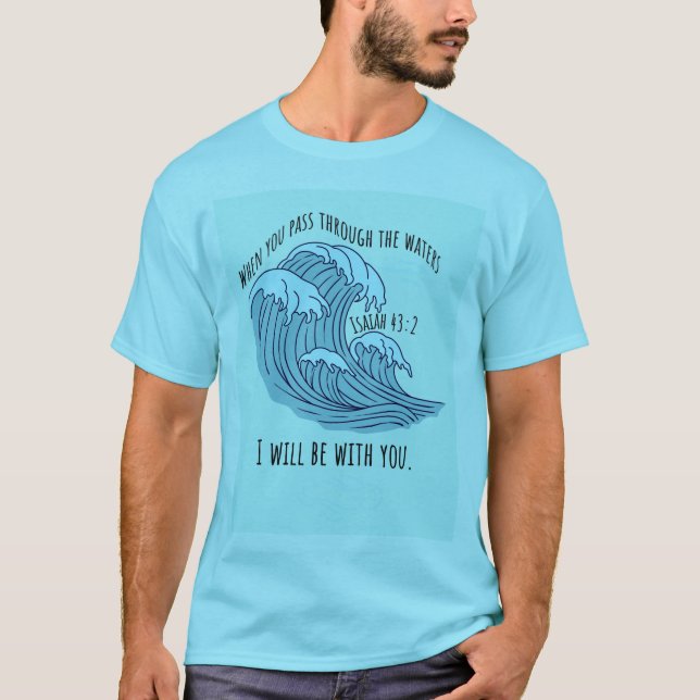 Jag kommer att vara med dig kristen  t shirt (Framsida)