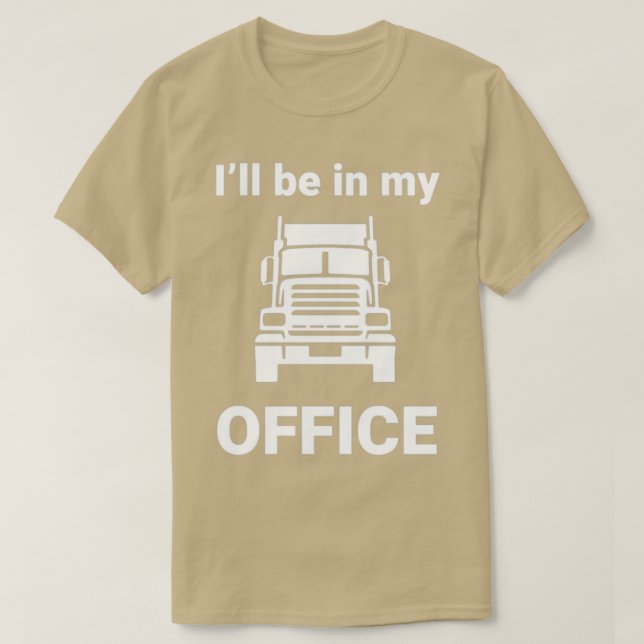 Jag kommer att vara på mitt kontor t shirt (Design framsida)