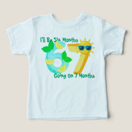 Jag kommer att vara sex månader på väg mot sju mån t shirt