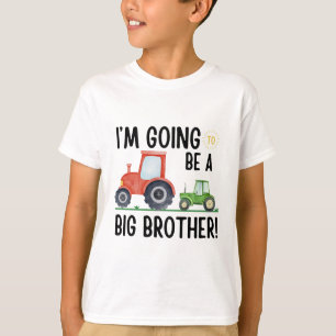Jag kommer bli en storebror, söta traktorer på går t shirt