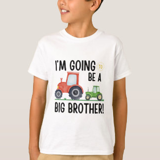 Jag kommer bli en storebror, söta traktorer på går t shirt