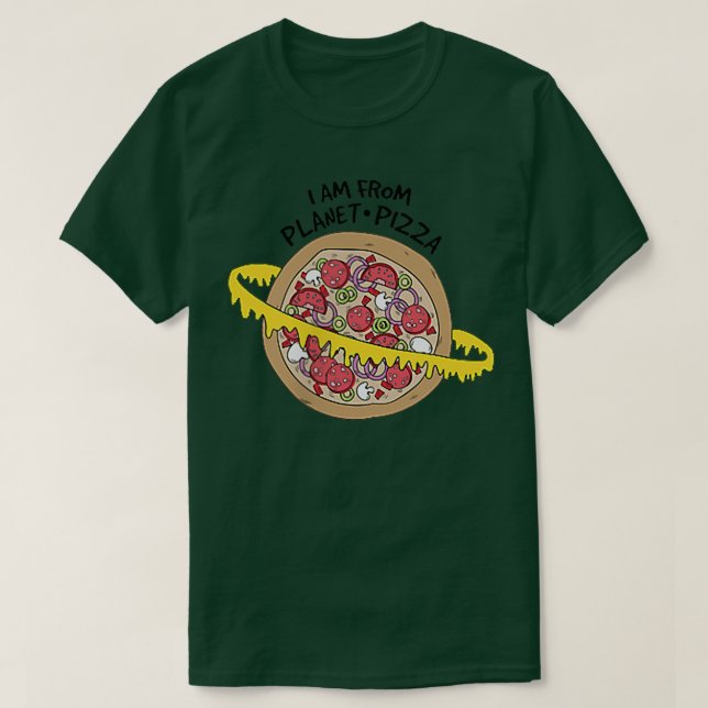 Jag kommer från planets pizzor, Pizza Planet  T Shirt (Design framsida)