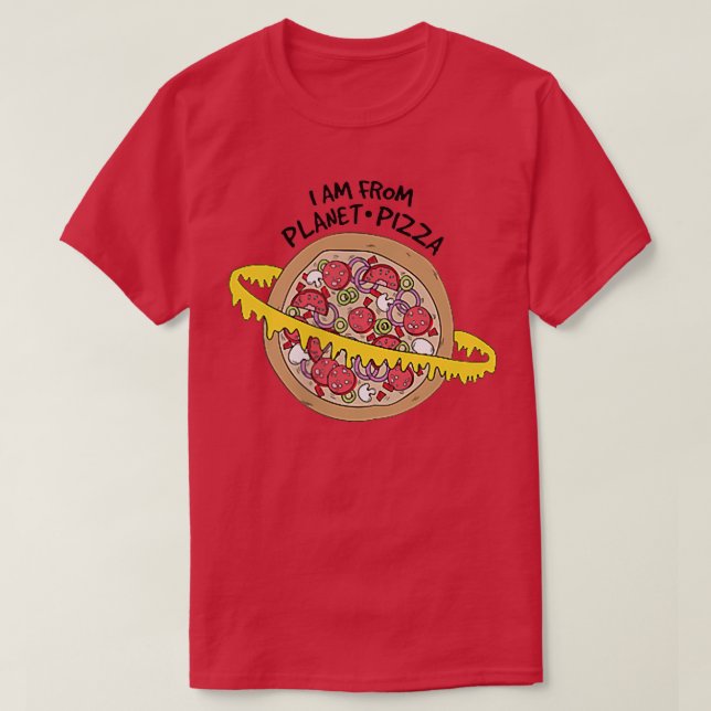 Jag kommer från planets pizzor, Pizza Planet  T Shirt (Design framsida)