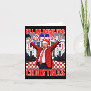 Jag Kommer Hem För Julen Santa Rolig Trump Jul  Kort