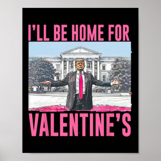 Jag kommer hem till Alla hjärtans dag Hjärtan Roli Poster