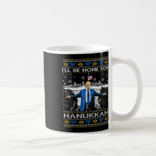 Jag kommer hem till Hanukkah Roligt Trump jul fula Kaffemugg