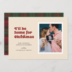 Jag kommer hem till jul Gravid Meddelande