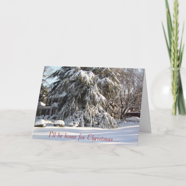 Jag kommer hem till jul.. helgkort (Framsida)