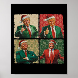 Jag kommer hem till jul Roligt Trump Xmas Tomte  Poster