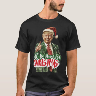 Jag kommer hem till jul Santa Trump Xmas Pyjamas T Shirt