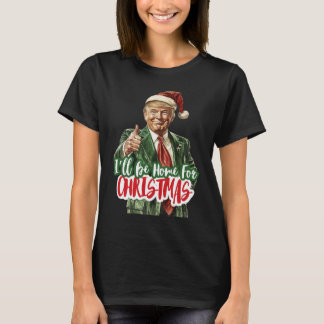Jag kommer hem till jul Santa Trump Xmas Pyjamas T Shirt
