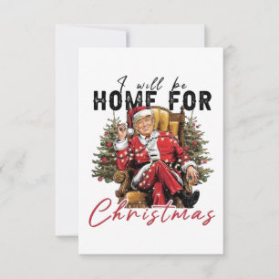 Jag kommer hem till jul Trump invigning dag Tack Kort