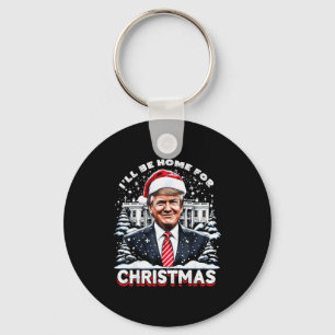 Jag kommer hem till jul Trump Xmas Roligt 2024 Nyckelring