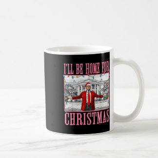 Jag kommer hem till julen Santa rolig Trump julaft Kaffemugg