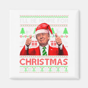 Jag Kommer Hem Till Julen Tomte Trump Xmas Pyjamas Magnet