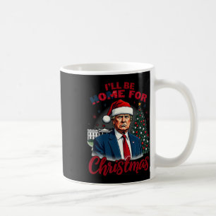 Jag kommer hem till julhuset... Vita huset Trump p Kaffemugg