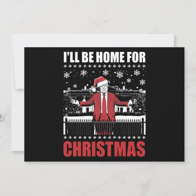 Jag kommer hem till julklapp 47:e presidenten USA Inbjudningar (Framsida)