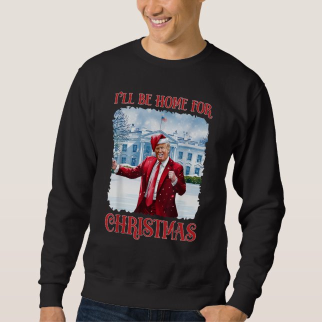 Jag kommer hem till julklapp lång ärmad tröja (Framsida)