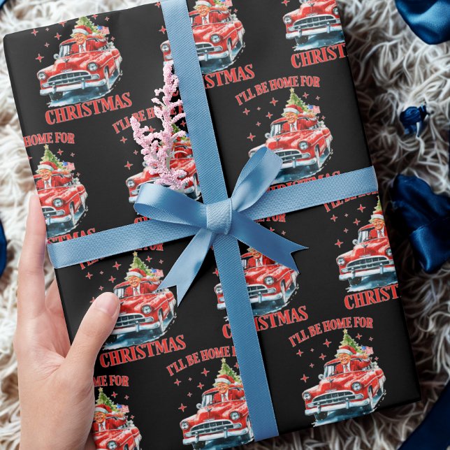 Jag kommer hem till julklapp presentpapper (Skapare uppladdad)