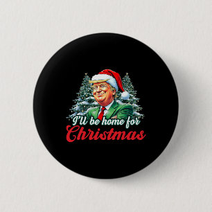 Jag kommer hem till julklappen i Julafton Pajama Knapp