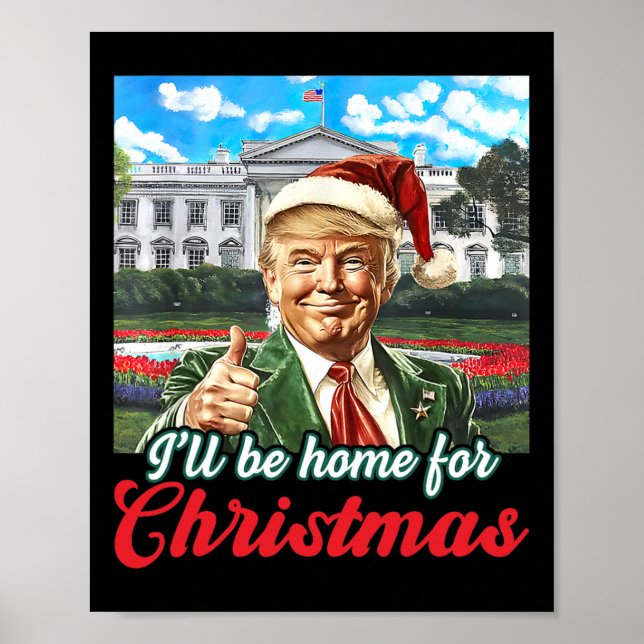 Jag kommer hem till julklappen i Julafton Pajama Poster (Framsidan)