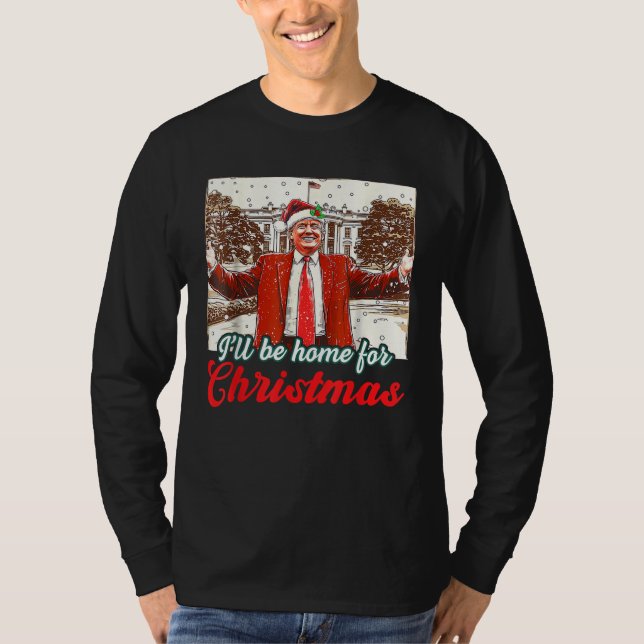 Jag kommer hem till julklappen i Julafton T Shirt (Framsida)