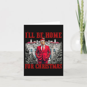 Jag kommer hem till julklappen i Santa Julafton Kort