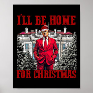 Jag kommer hem till julklappen i Santa Julafton Poster