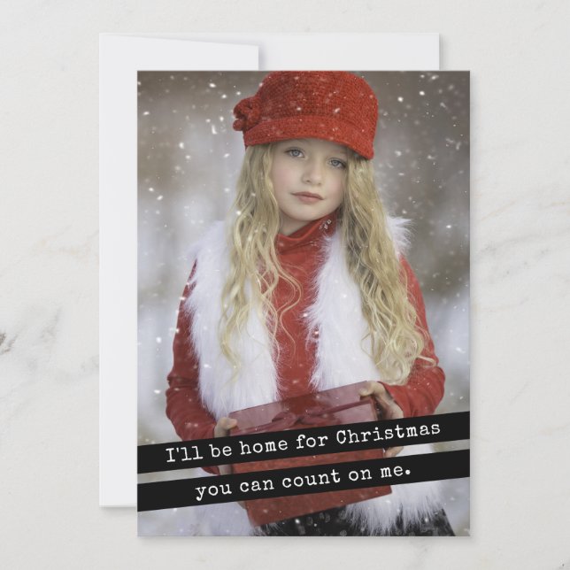 Jag kommer hem till julskrivmaskinen julkort (Framsida)