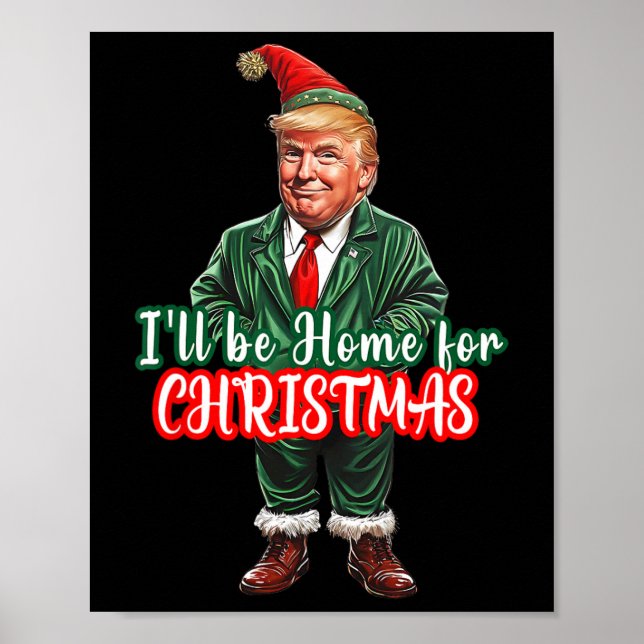 Jag kommer hem till jultomten Elf Trump 2 Poster (Framsidan)