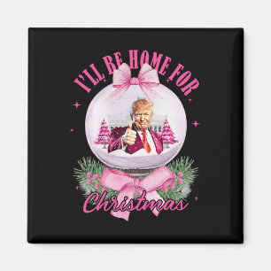 Jag kommer hem till jultomten Funny Julafton Pajam Magnet