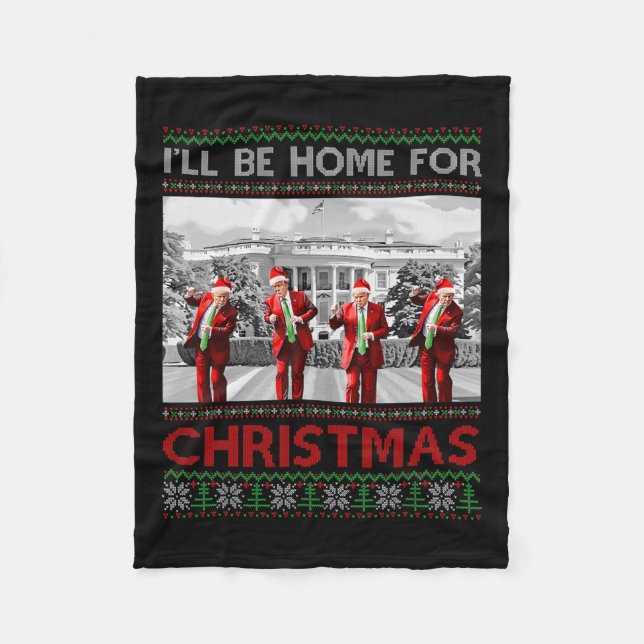 Jag kommer hem till jultomten, Julafton Fleecefilt (Framsidan)