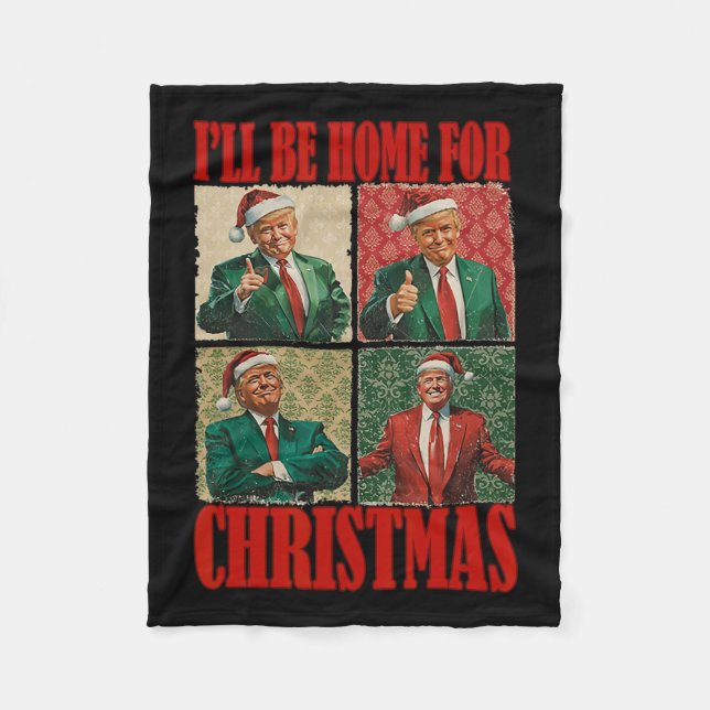 Jag kommer hem till jultomten, Julafton Fleecefilt (Framsidan)