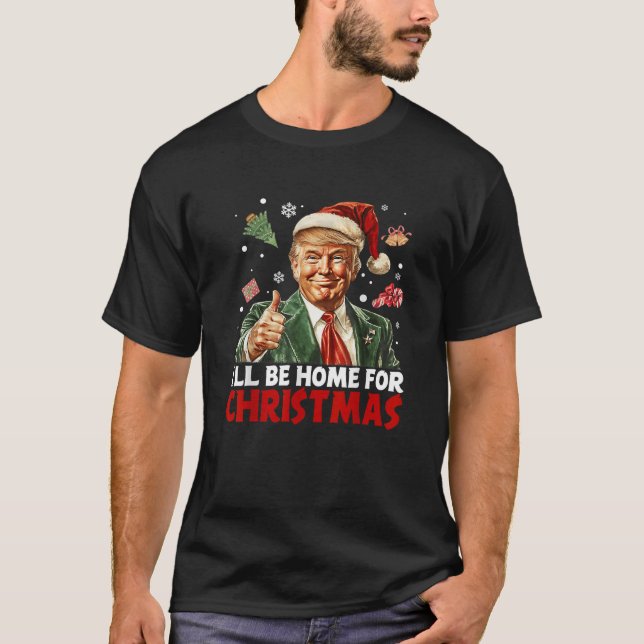 Jag kommer hem till jultomten, Julafton T Shirt (Framsida)