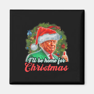 Jag kommer hem till jultomten Jultomten Magnet