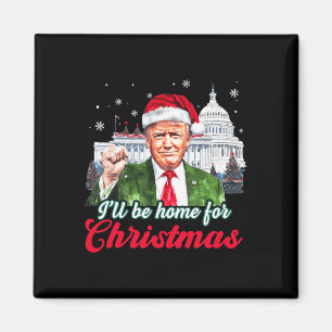 Jag kommer hem till jultomten Jultomten Magnet